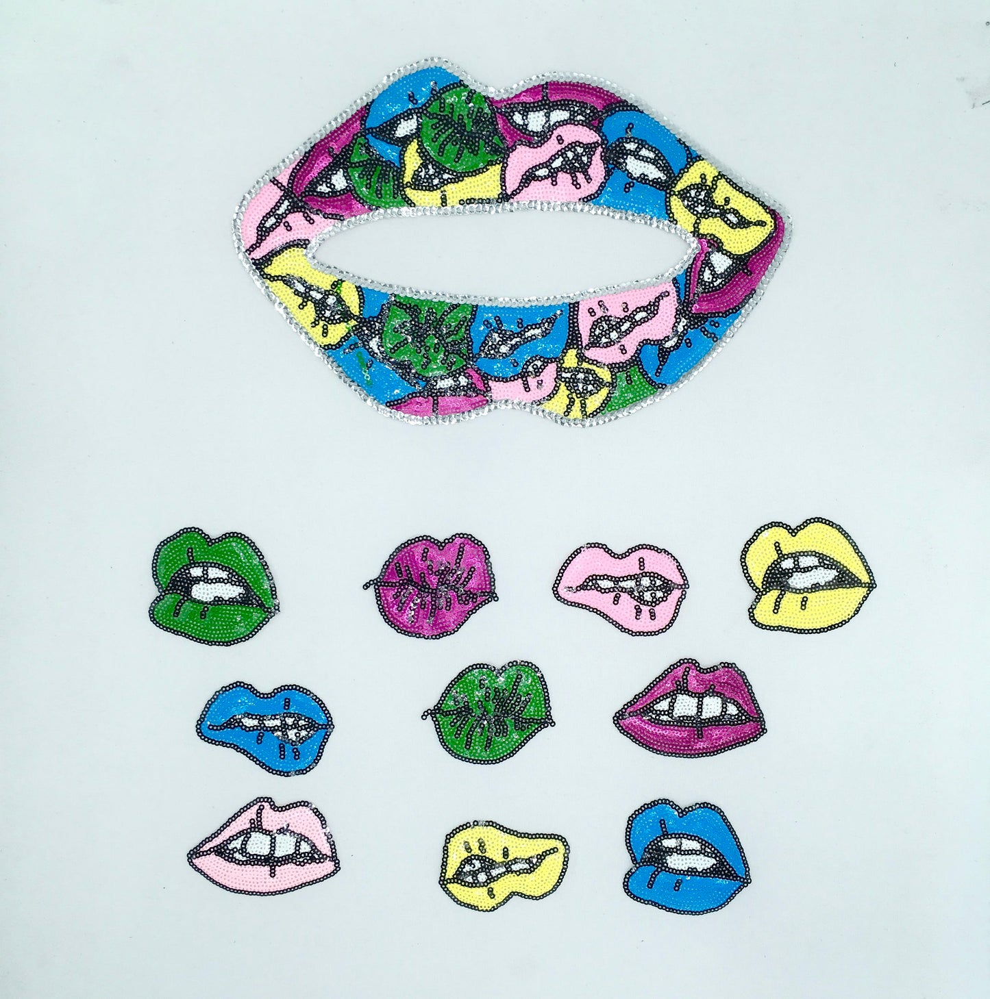 Sequin Colorful Lip Patches - Ships from USA