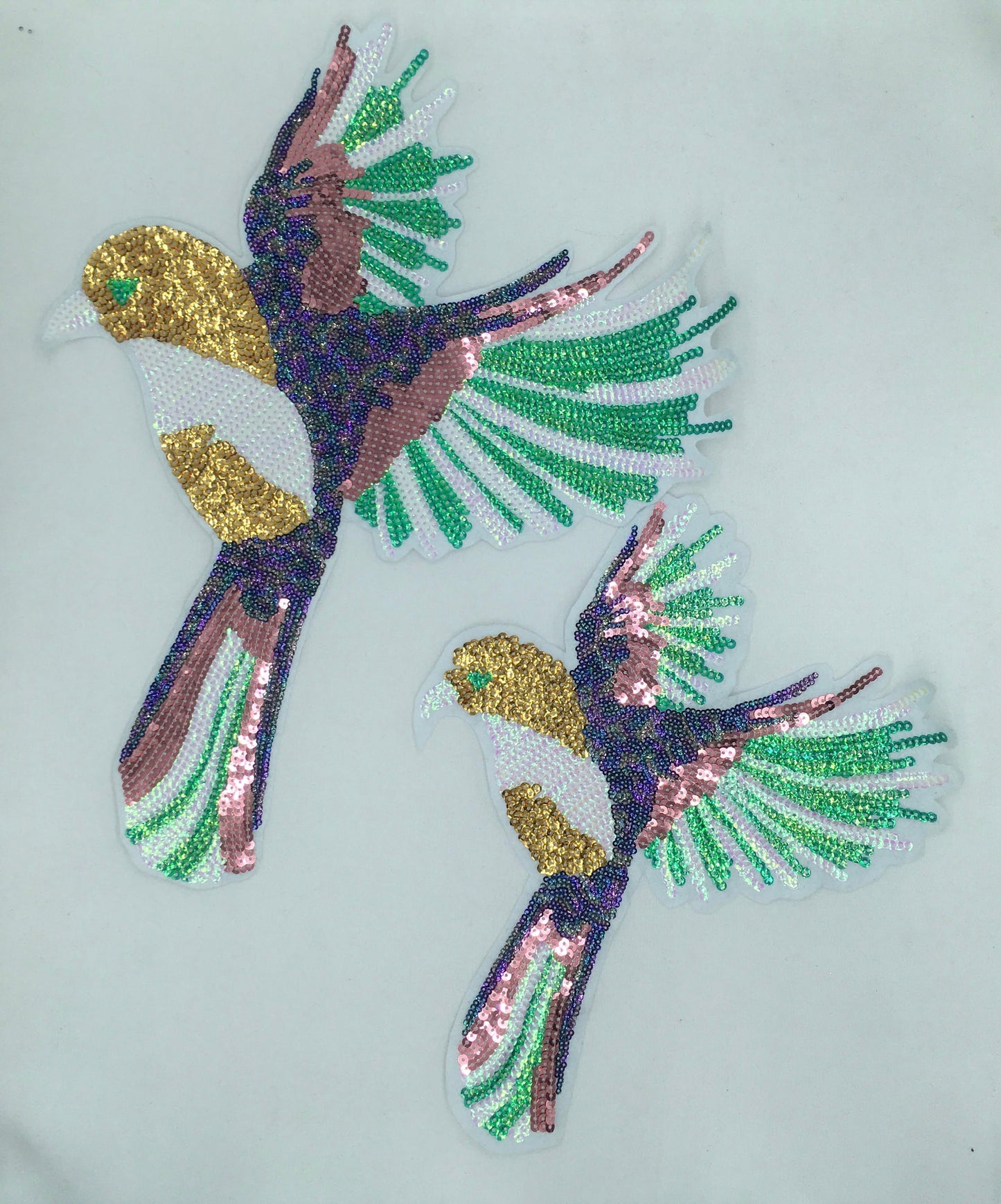 Sequin Colorful Bird in Flight Collection Patches - Ships from USA