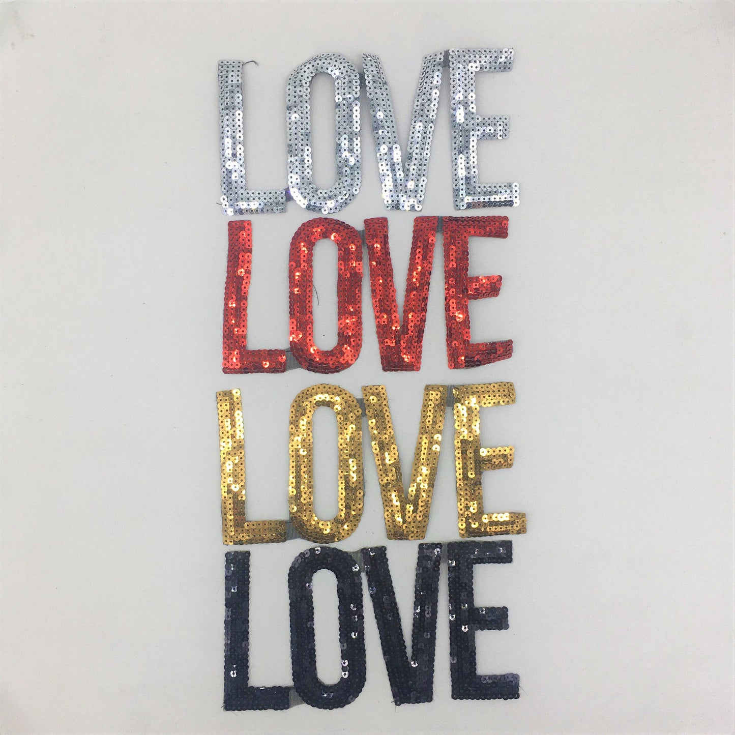 Sequin Thin Love Patches - Ships from USA
