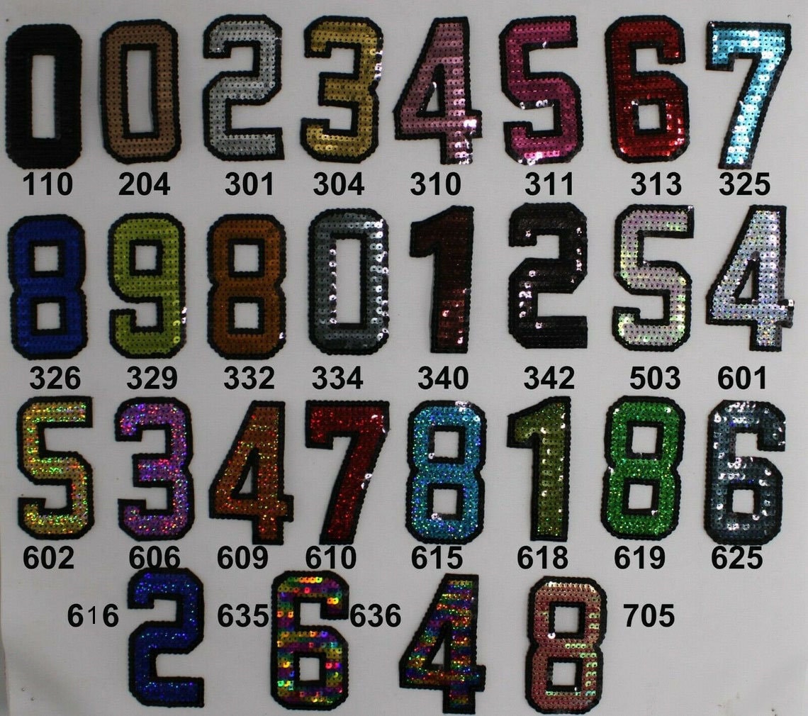 4in Sequin Numbers