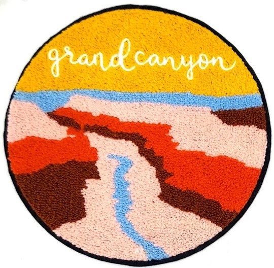 Large Landmark Chenille Souvenir Patch National Parks: Grand Canyon, Yellowstone, Arches, Acadia - 9 in