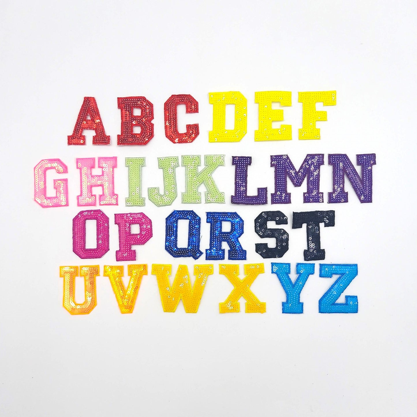 2" Small Sequin Letters: 10 Colors To Choose From