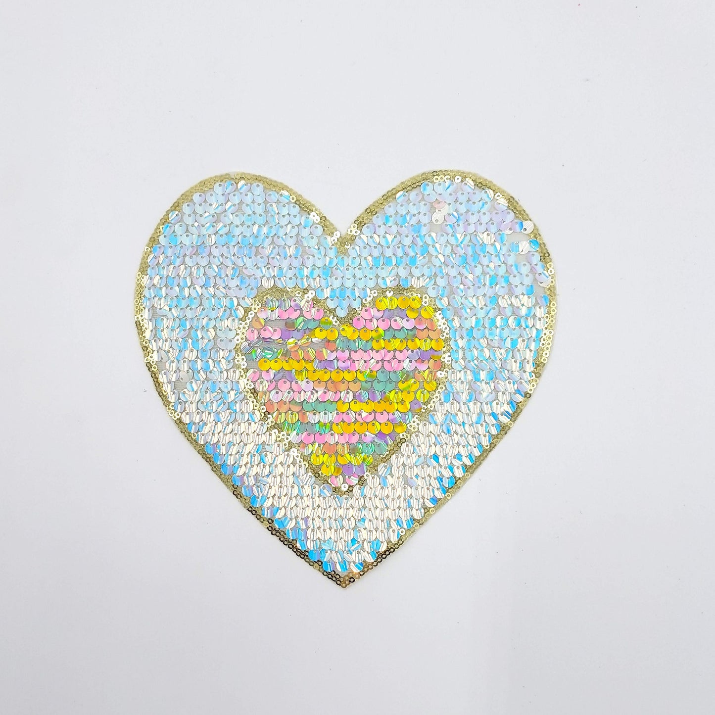 Sequin Iridescent Paris and Love Patches - Ships from USA
