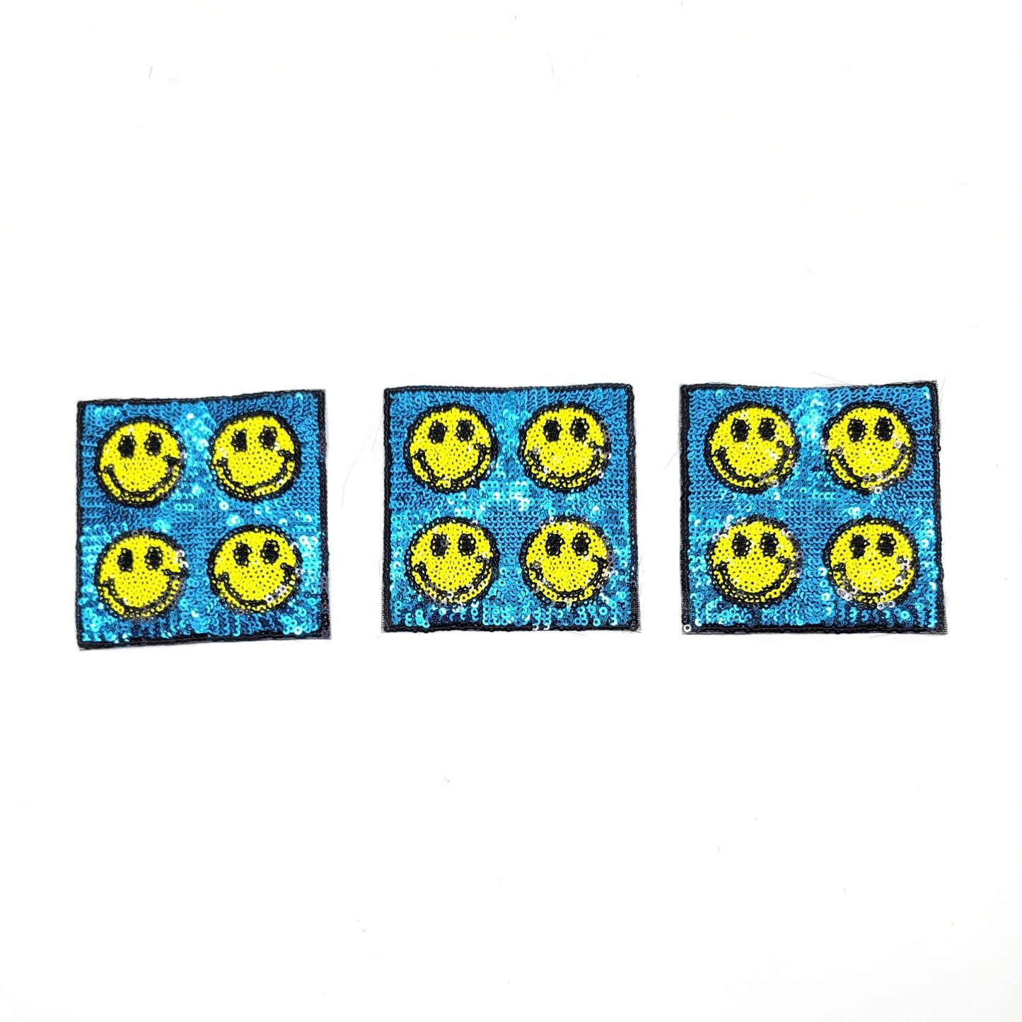 Sequin Happy Face Licky Face Star Rainbow Collage Smiley Faces - Ships from USA