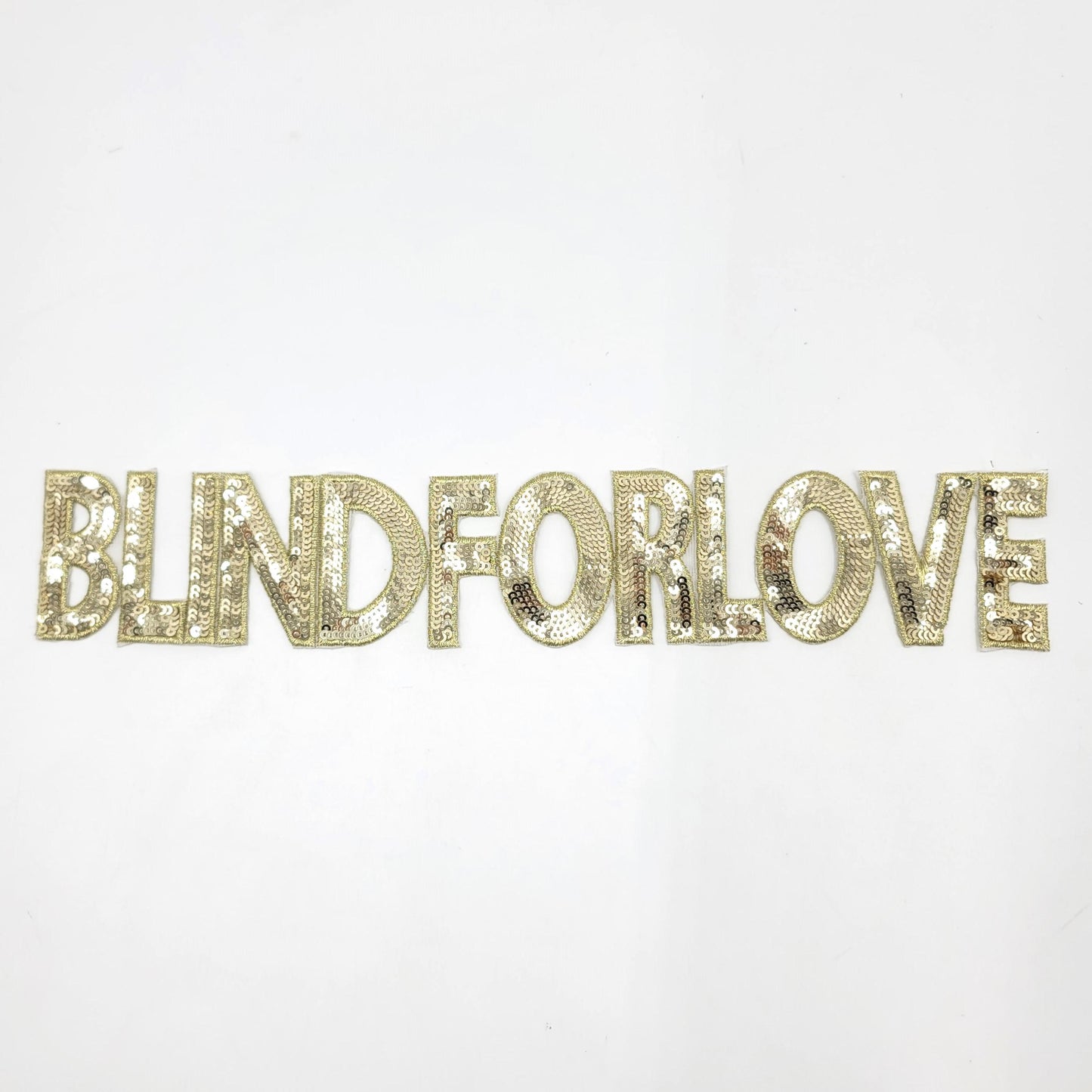 Sequin Blind for Love Word Patches in Pink, Silver, Blue, Gold - Ships from USA