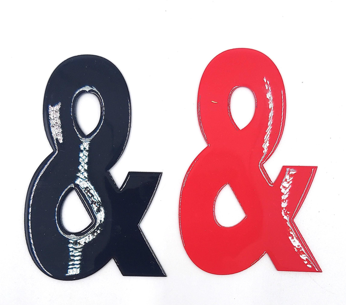 3 Inch Black or Red Silicone Letters w/ Iron-On Backing