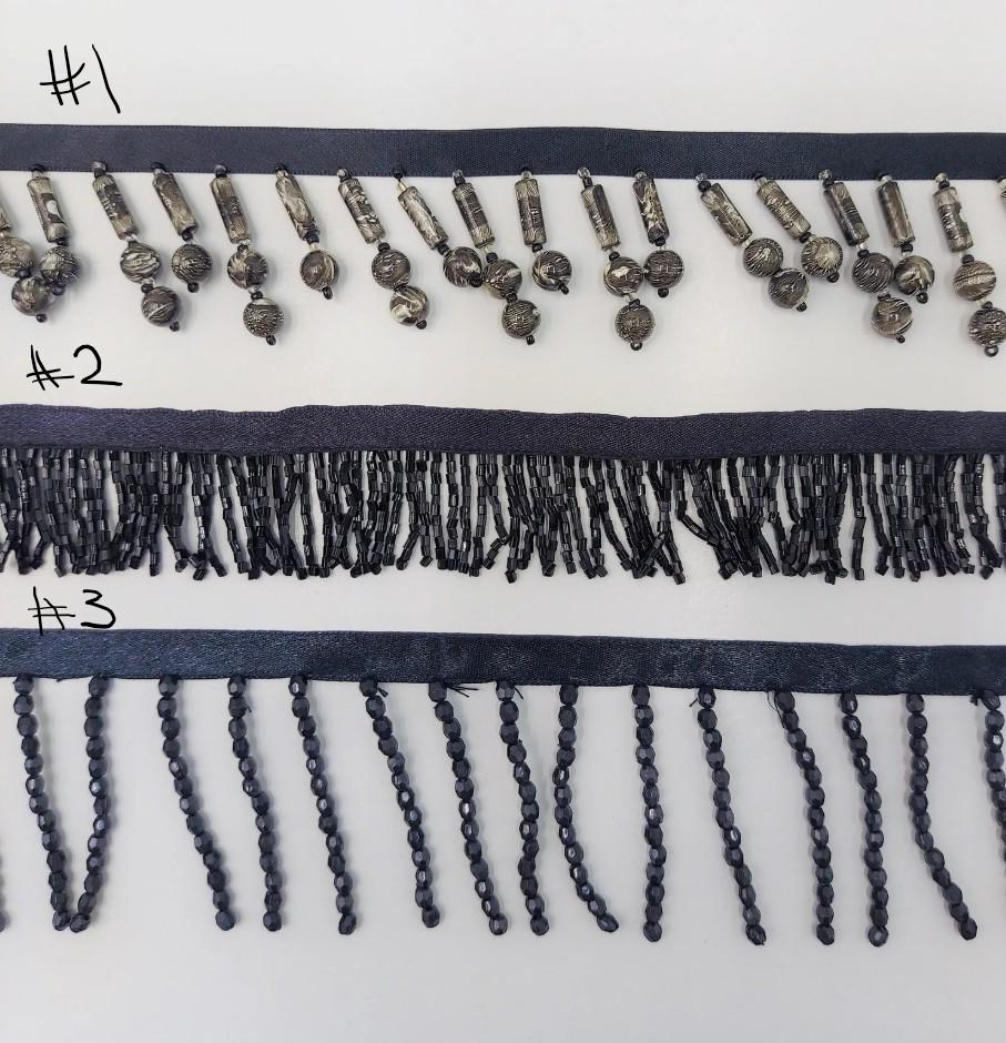 Black Beaded Fringes Trims