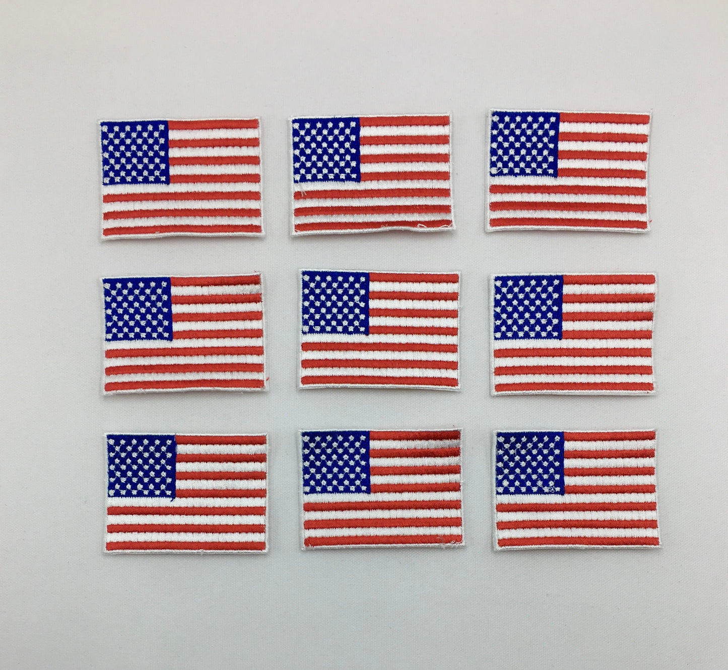 Embroidery USA Flag Patches Set - Ships from USA