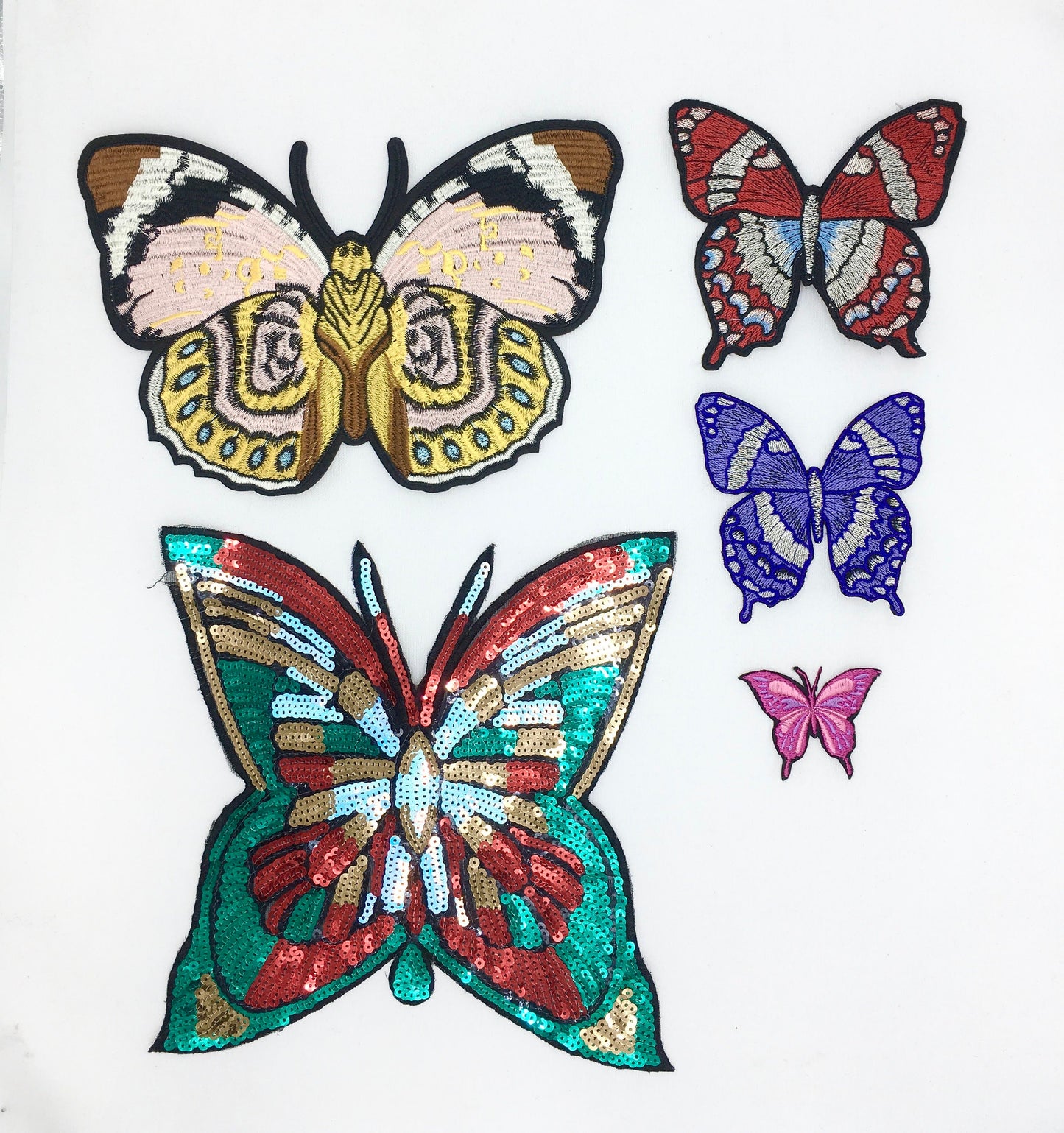 Embroidery and Sequin Colorful Butterfly and Moth Patches - Ships from USA