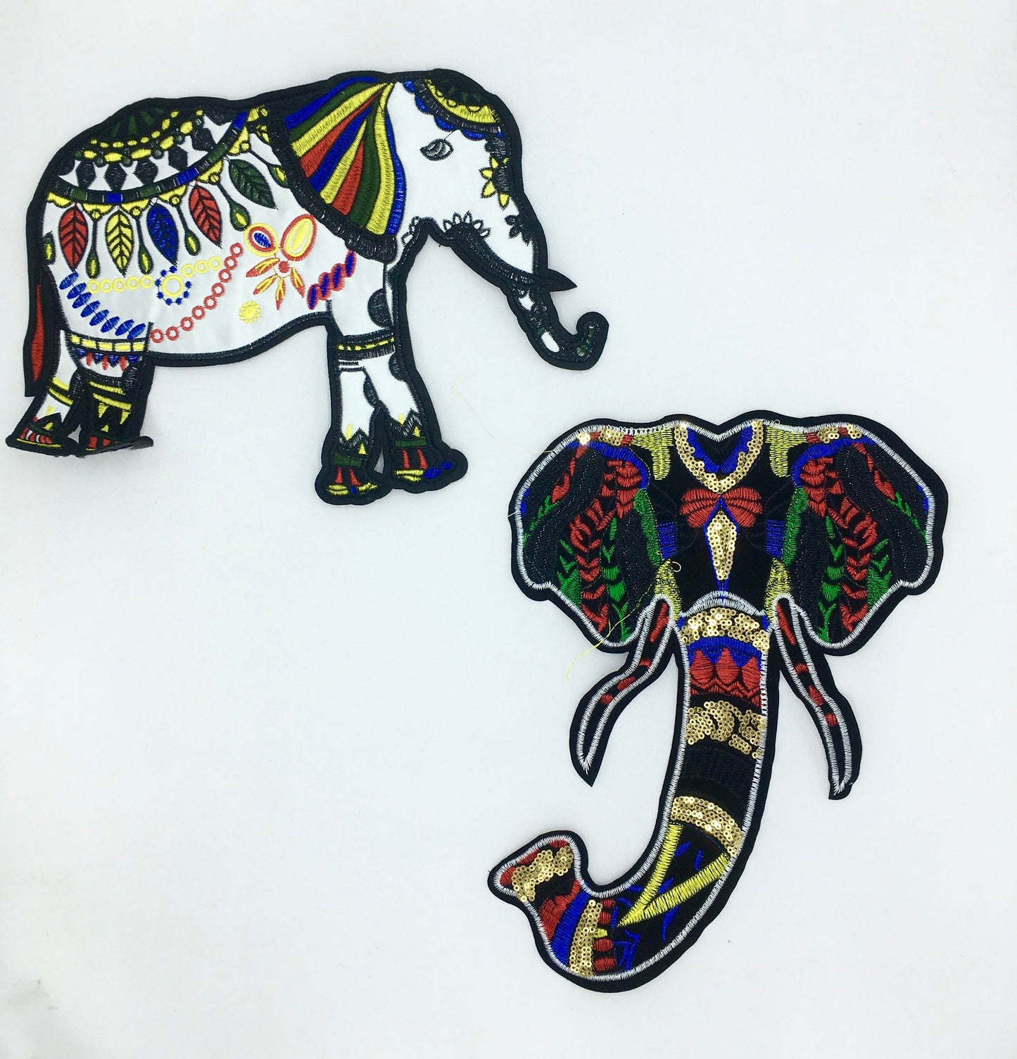 Embroidery Colorful Elephant Patches - Ships from USA