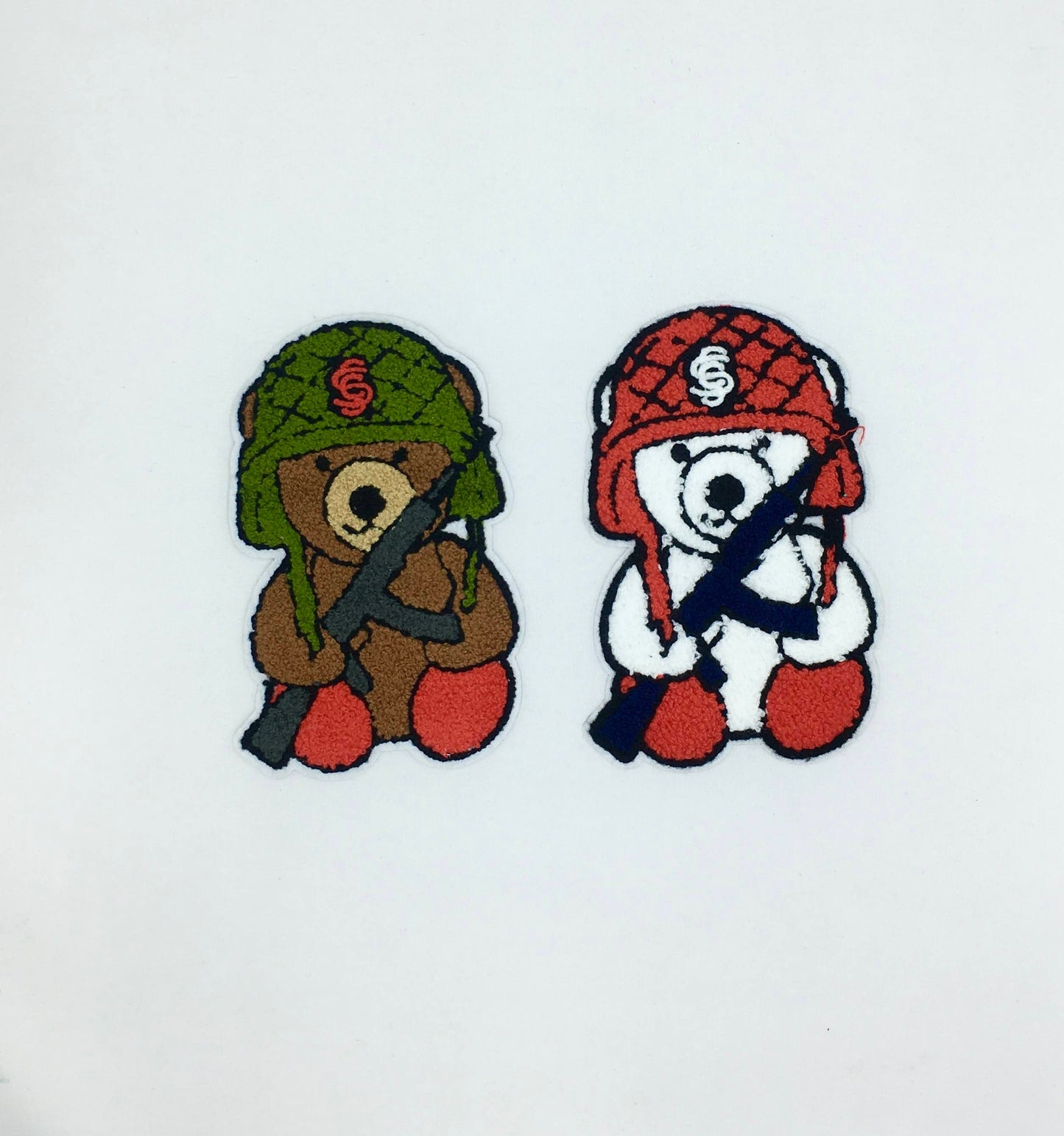 Chenille Army Bear Patches - Ships from USA