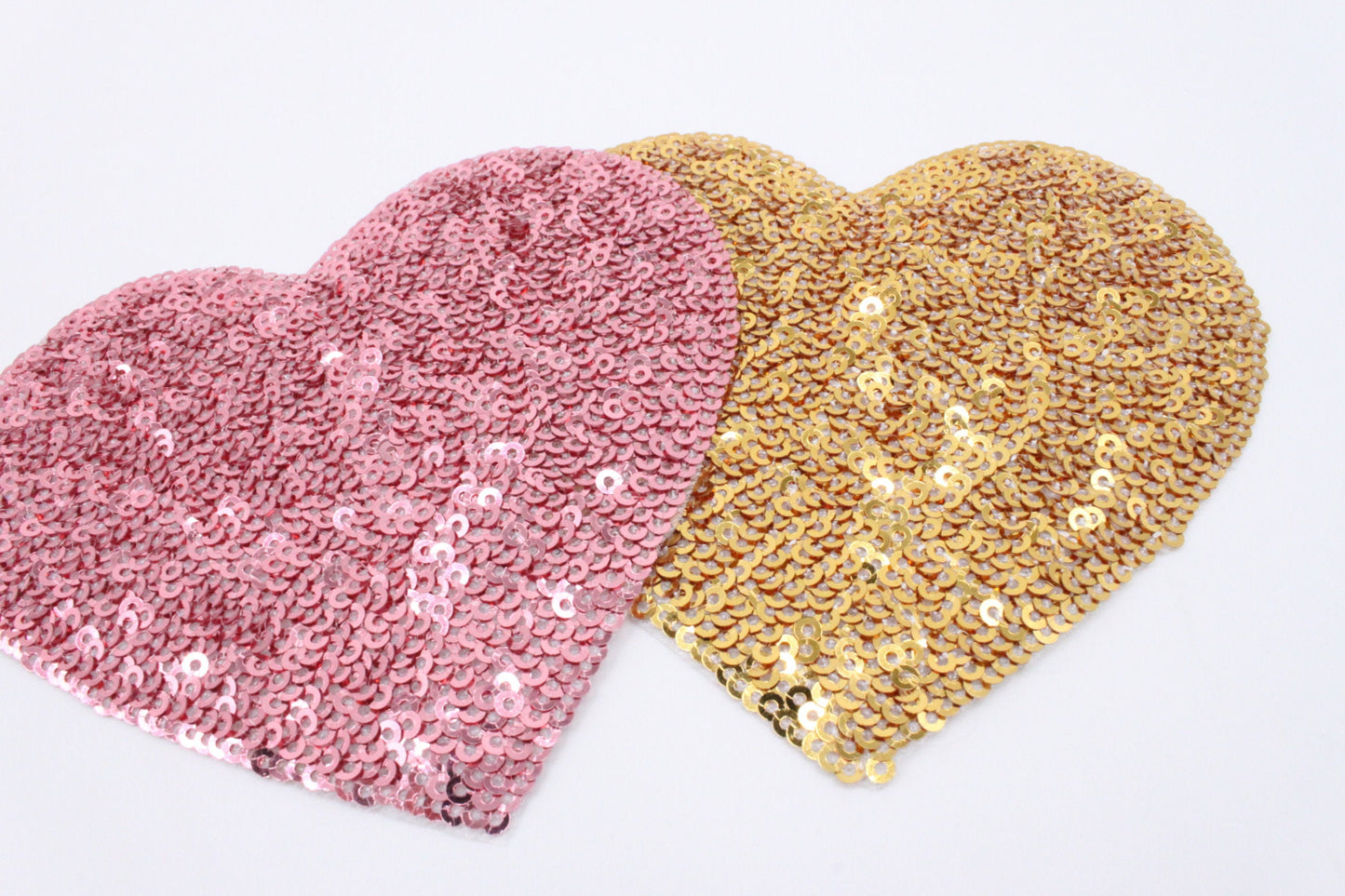 Sequin Sparkly Hearts Patches - Ships from USA