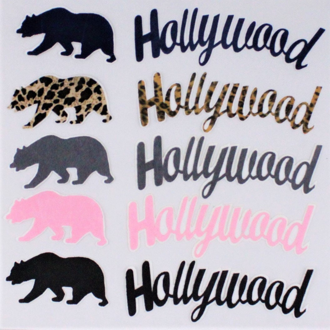 Fuzzy Bear and Hollywood Patches Five Colors Available - Ships from USA