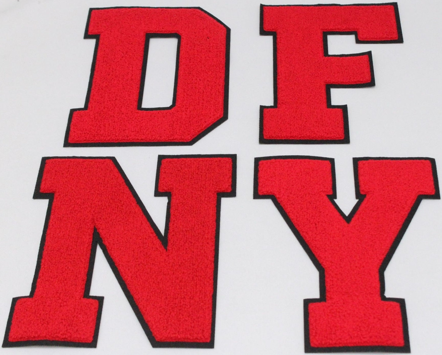Large 8 Inch Chenille Letters w/ Black Background: Pick Your Letter / Color