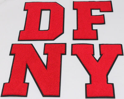 Large 8 Inch Chenille Letters w/ Black Background: Pick Your Letter / Color