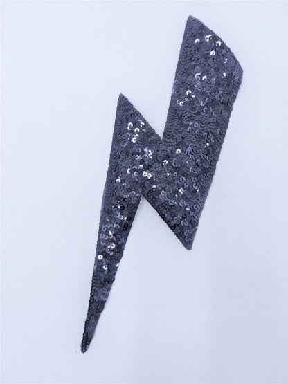 Sequin Lightning Bolt Patches - Ships from USA