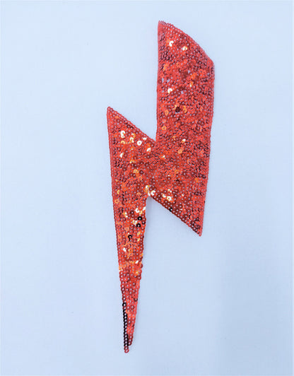 Sequin Lightning Bolt Patches - Ships from USA