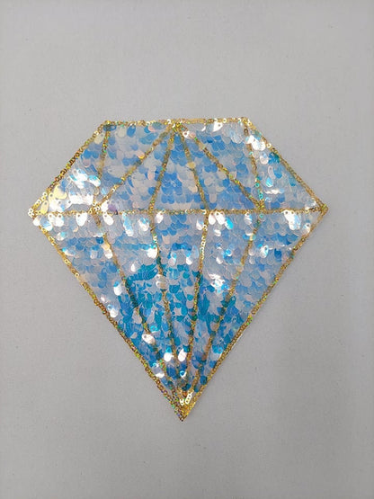 Sequin Iridescent Diamond and PARIS Patches - Ships from USA