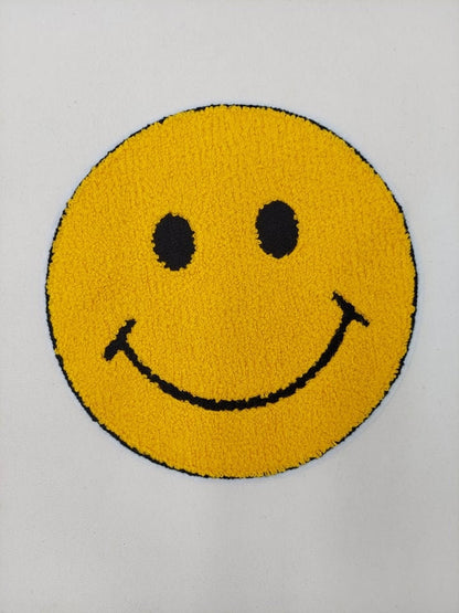 Chenille Patch: Yellow Happy Face Large and Small - Ships from USA