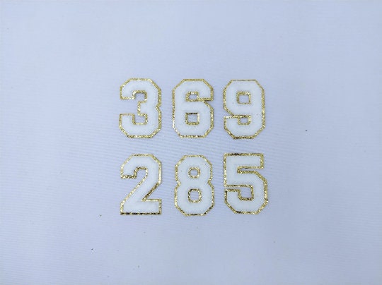 3 Inch Chenille Letter with Gold Glitter Border: Pick Your Letter/ Color