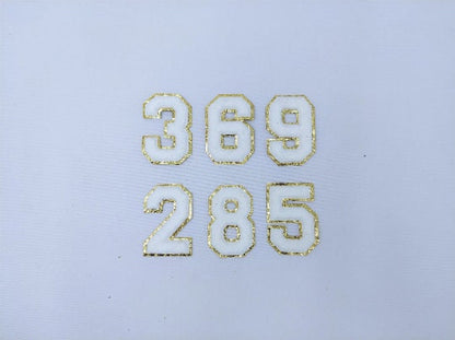 3 Inch Chenille Letter with Gold Glitter Border: Pick Your Letter/ Color