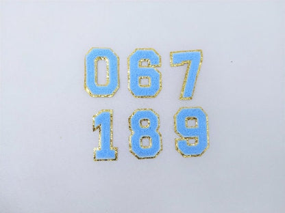 3 Inch Chenille Letter with Gold Glitter Border: Pick Your Letter/ Color