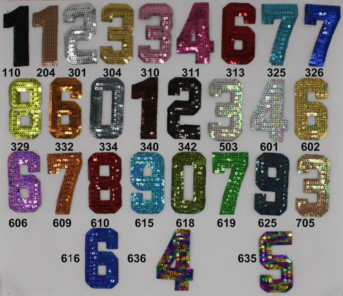 4in Sequin Numbers