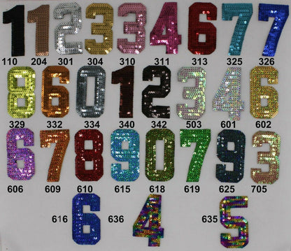 4in Sequin Numbers