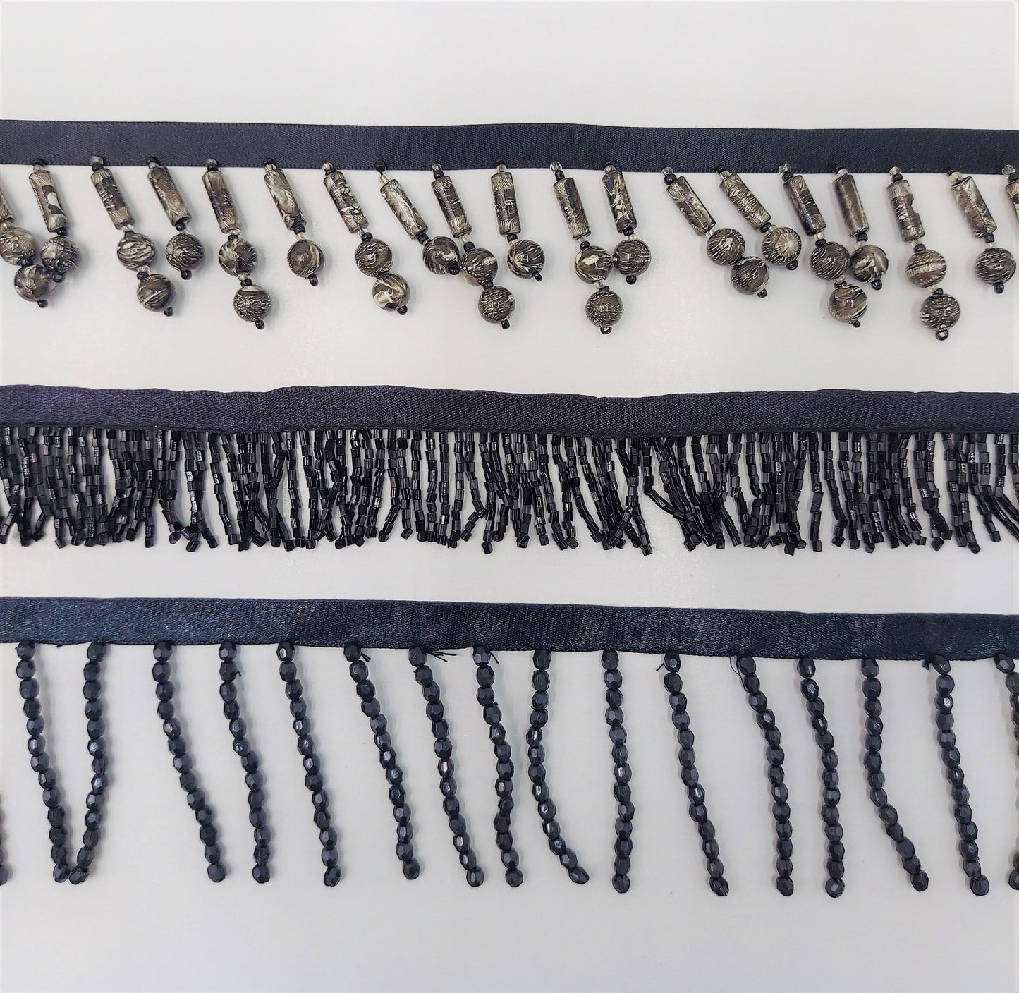 Black Beaded Fringes Trims
