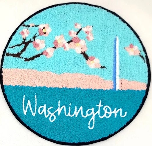 Large City Landmark Chenille Souvenir Patch: Seattle, Washington, Atlanta, San Fransisco - 9 inch