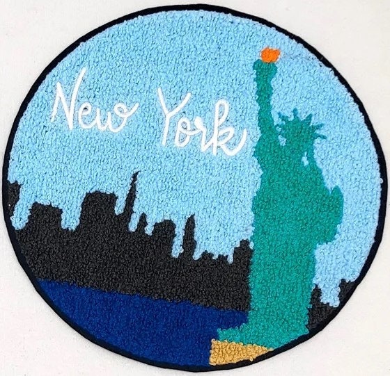 Large City Landmark Chenille Souvenir Patch: New York City and Denver - 9 inch
