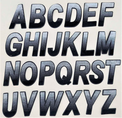 3 1/4" Soft Velvet Brush Embroidered Letter Patches - Ships from USA