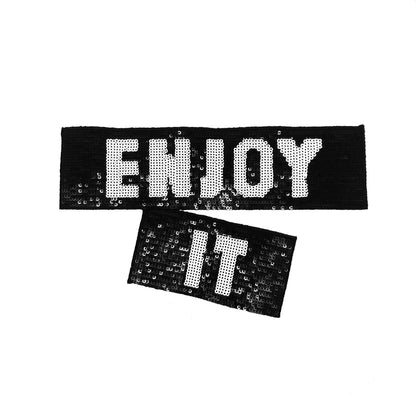 Sequin Patches: Enjoy it and Great I Am  - Ships from USA