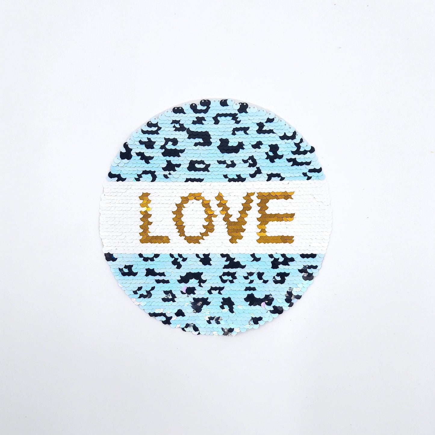 Sequin Iridescent Paris and Love Patches - Ships from USA