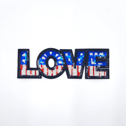Sequin Kiss American Love Bossy Fame Patches - Ships from USA