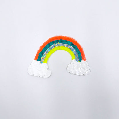 Sequin Rainbow Diamond Loved Different Types of Rainbows with Clouds Flower - Ships from USA