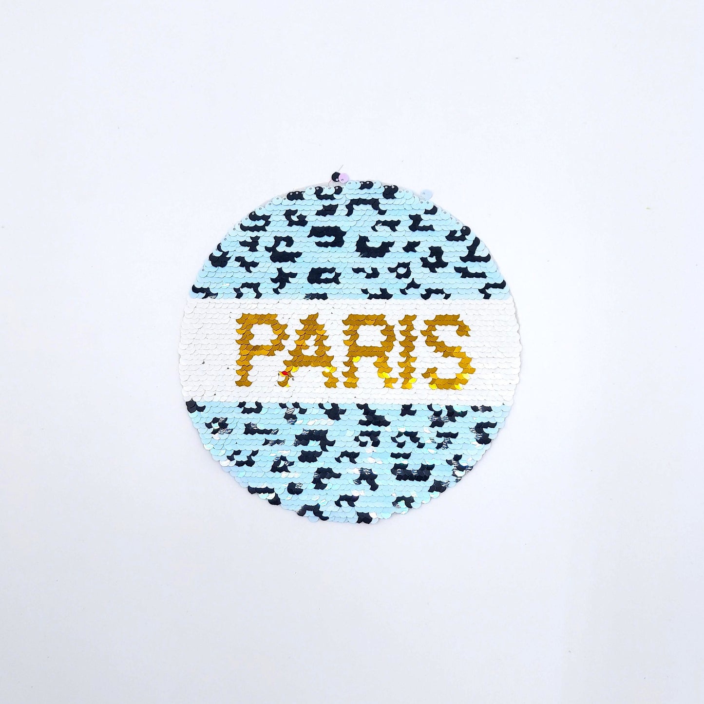 Sequin Iridescent Paris and Love Patches - Ships from USA