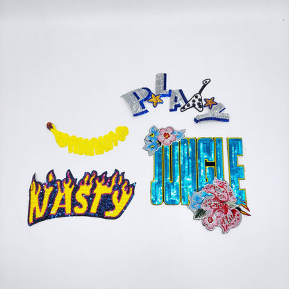 Sequin Banana in Bananas Play NASTY JUNGLE Patches - Ships from USA
