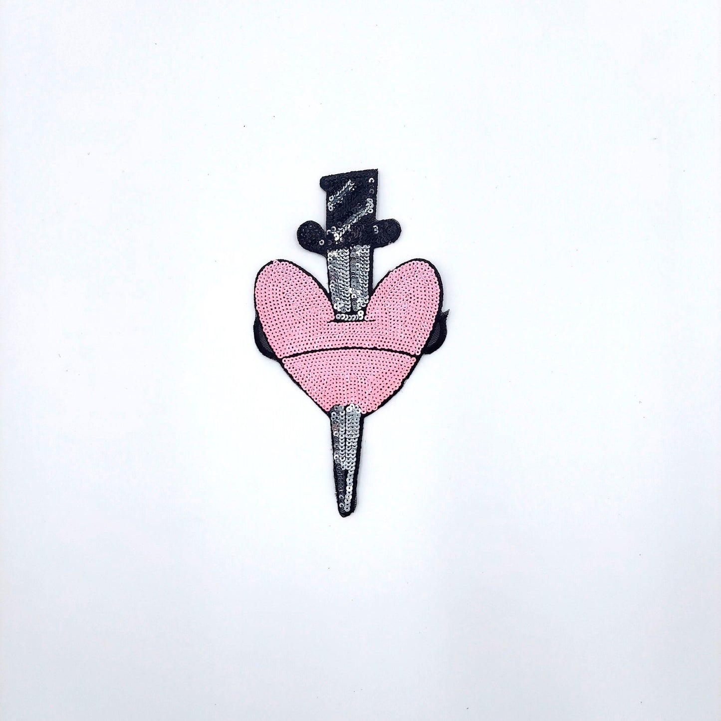 Sequin Heart with Dagger Ballerina Shoes Lollipop Girl Patches - Ships from USA