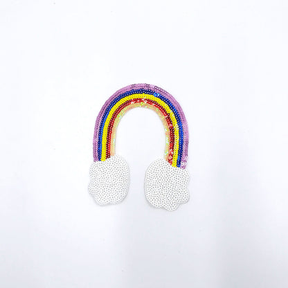 Sequin Rainbow Diamond Loved Different Types of Rainbows with Clouds Flower - Ships from USA