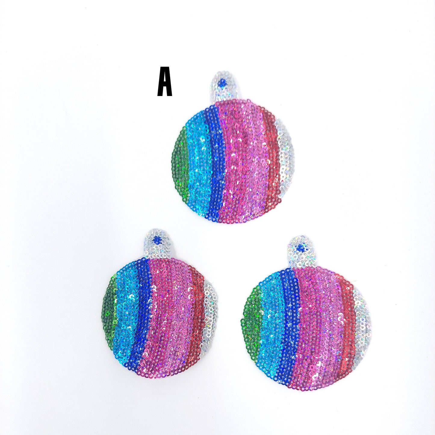 Sequin and Embroidery Christmas Ornaments Patches - Ships from USA