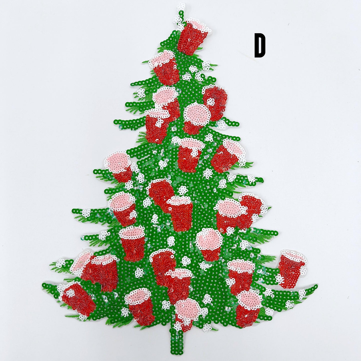Chenille and Sequin Christmas Tree, Snowman, Christmas Gift Boxes - Ships from USA