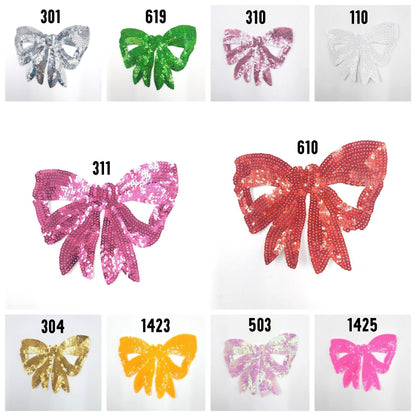 Sequin Small Bow Patches - Ships from USA