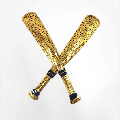 Sequin Baseball Softball Bats and Balls Patches - Ships from USA