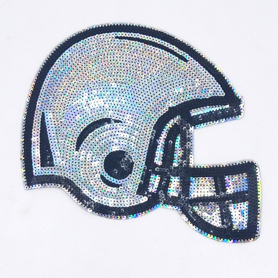 Sequin and Chenille Football and Helmet Patches - Ships from USA