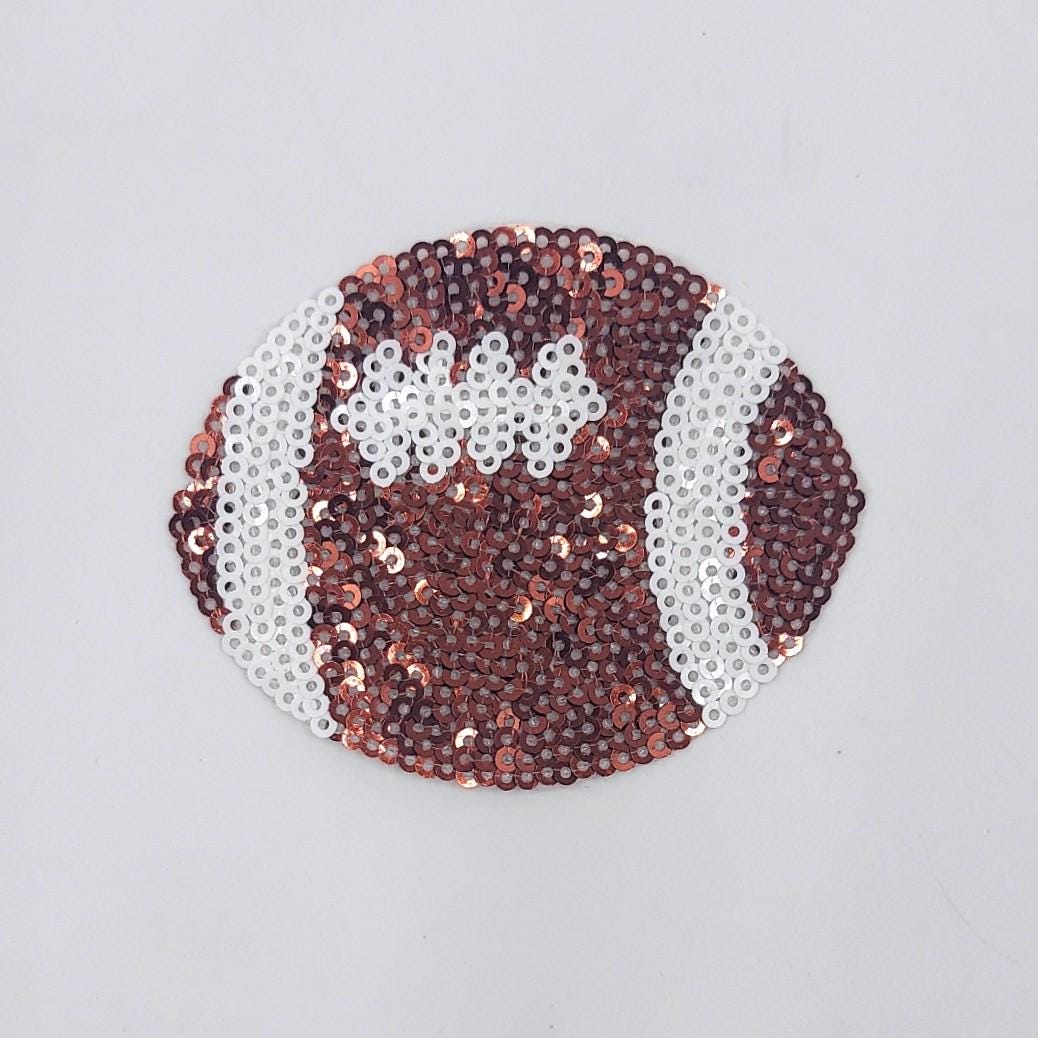 Sequin and Chenille Football and Helmet Patches - Ships from USA