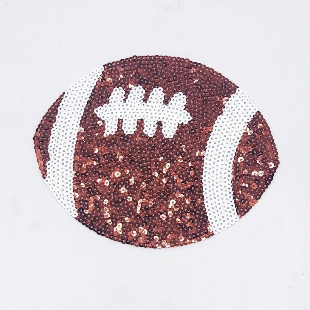 Sequin and Chenille Football and Helmet Patches - Ships from USA
