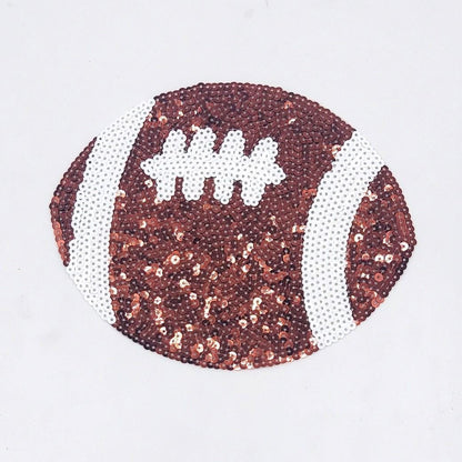 Sequin and Chenille Football and Helmet Patches - Ships from USA