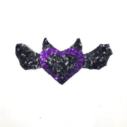 Sequin Halloween Pumpkin Ghost Bats Spider and Webs Patches - Ships from USA