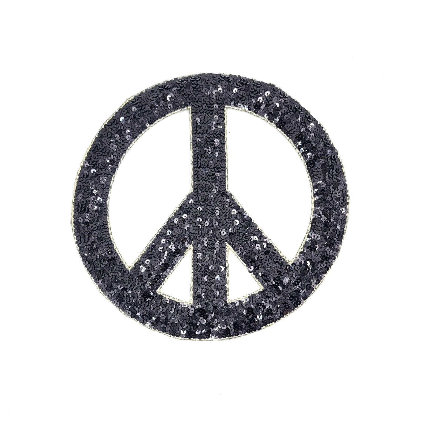 Multiple Colors Large Peace Sign Sequin Patches - Ships from USA